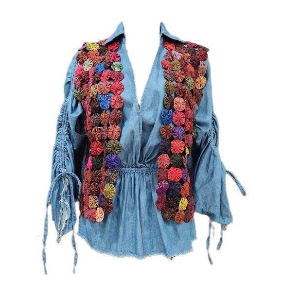 Vintage Jackets & Blazers - 100% SILK VINTAGE 60's  "YoYo"  Multi Colored Vest, Women's Small
